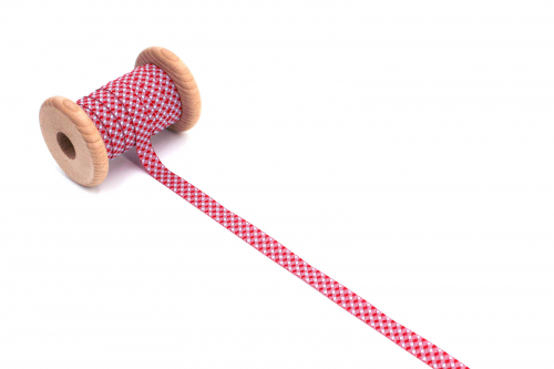 Webband Retro-Karo kirsch (1 m)